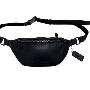 Coach Black Leather Belt Bag